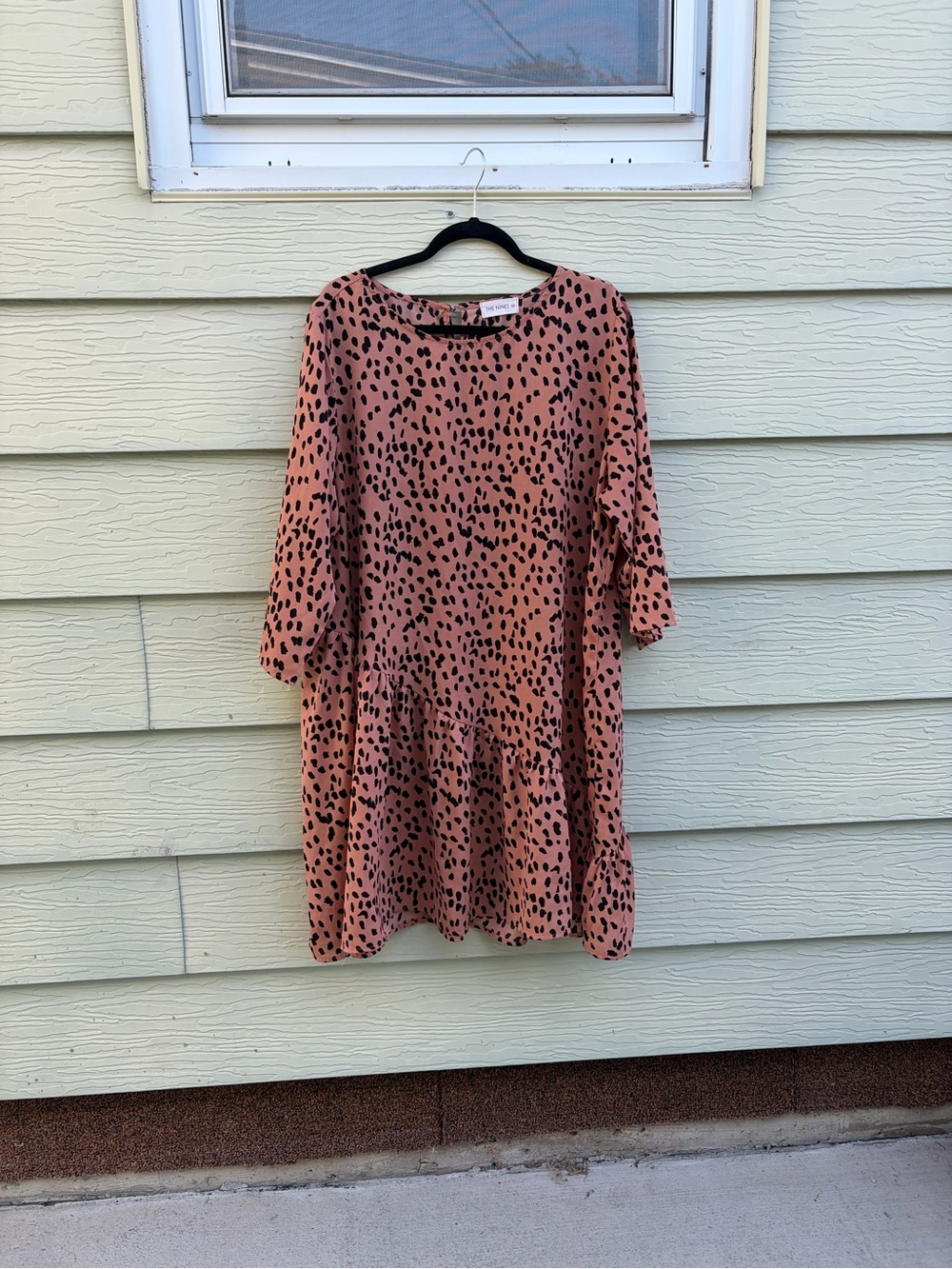 The Nines by HATCH Mauve Pink Spotted Long Sleeve Dress